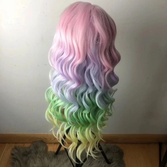 22” RAINBOW UNICORN BODY WAVY LACE FRONT *NEW*